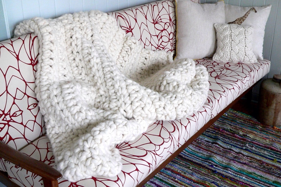 Cold Hands Warm Heart Chunky Blanket | Homelea Lass