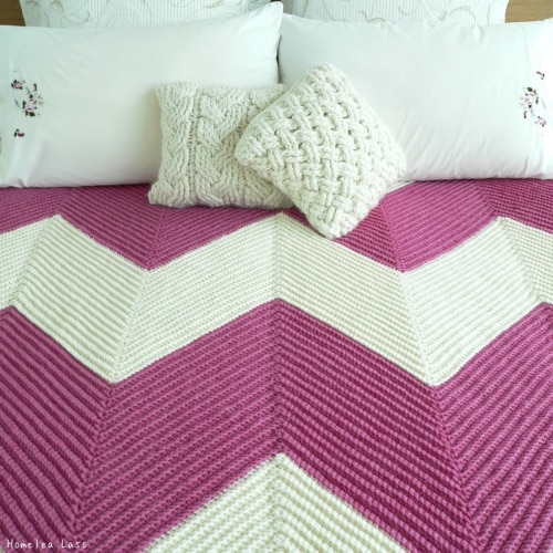 coconut_ice_chevron_blanket_bedspread