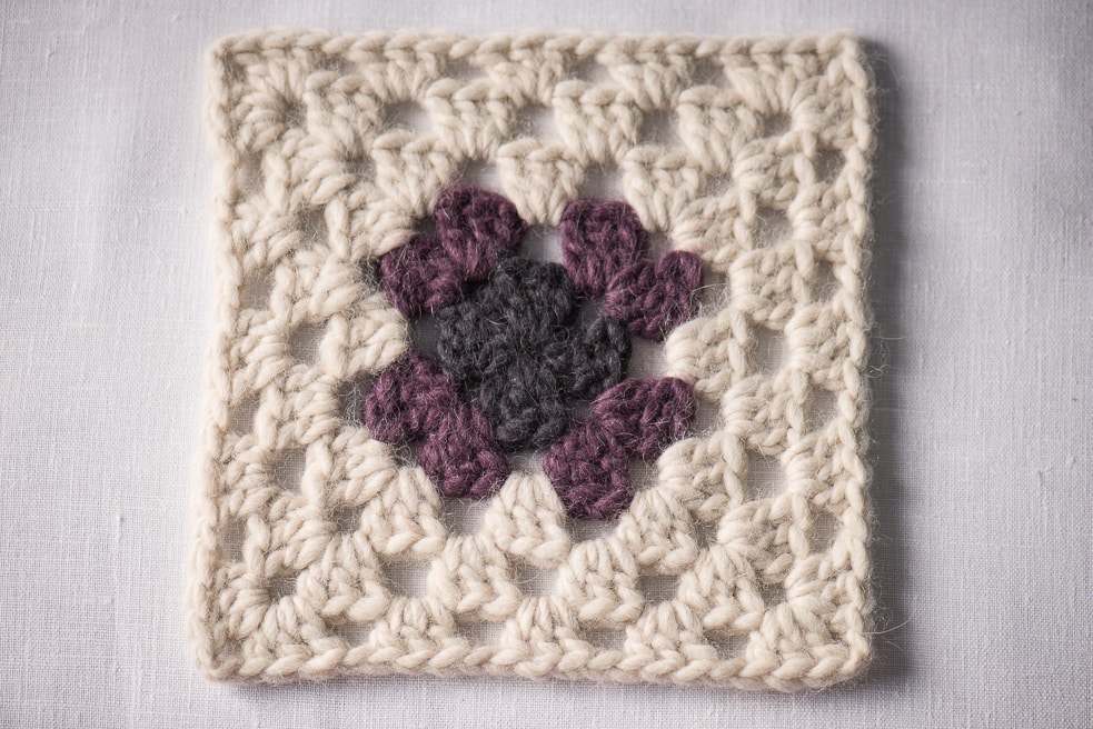 Pansy Granny Square Block Crochet Pattern - it's so soothing to crochet | by Homelea Lass