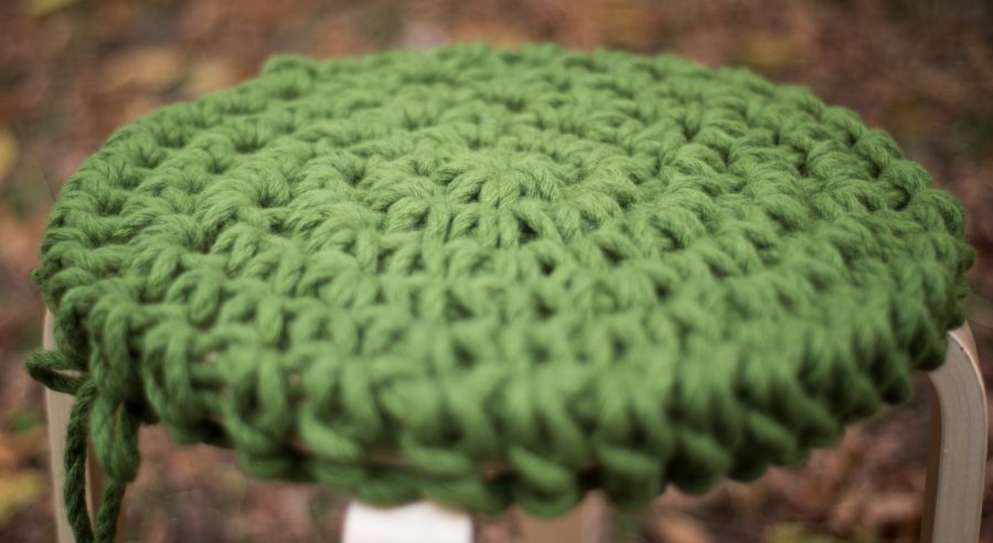 Grounded Stool Chunky Crochet Chunky Knits Chunky Stool | Homelea Lass