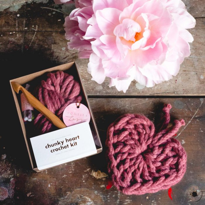 Chunky Heart Crochet Kit in gift box | Homelea Lass Contemporary Crochet