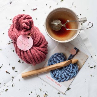 Chunky Heart Crochet Kit – Video Tutorials – Australian Merino Wool | Homelea Lass