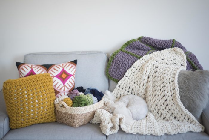 Creative Weekend Vibes - chunky crochet cushion | Homelea Lass