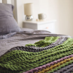 Midnight Garden Chunky Wool Blanket | Homelea Lass