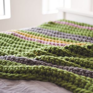 Midnight Garden Chunky Wool Blanket | Homelea Lass