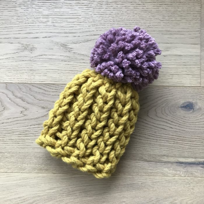 Toasty Heart Beanie - chunky crochet beanie looks like knitting | Homelea Lass