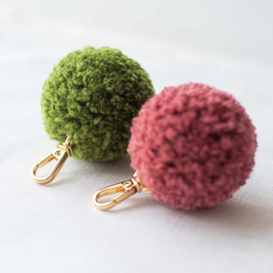 PomPom Bag & Key Clip Kit - Australian Merino Wool | Homelea Lass Contemporary Crochet