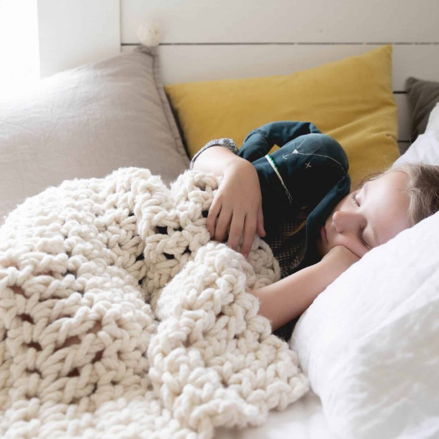 Warm Heart Blanket - chunky knit blanket - Australian merino wool | Homelea Lass