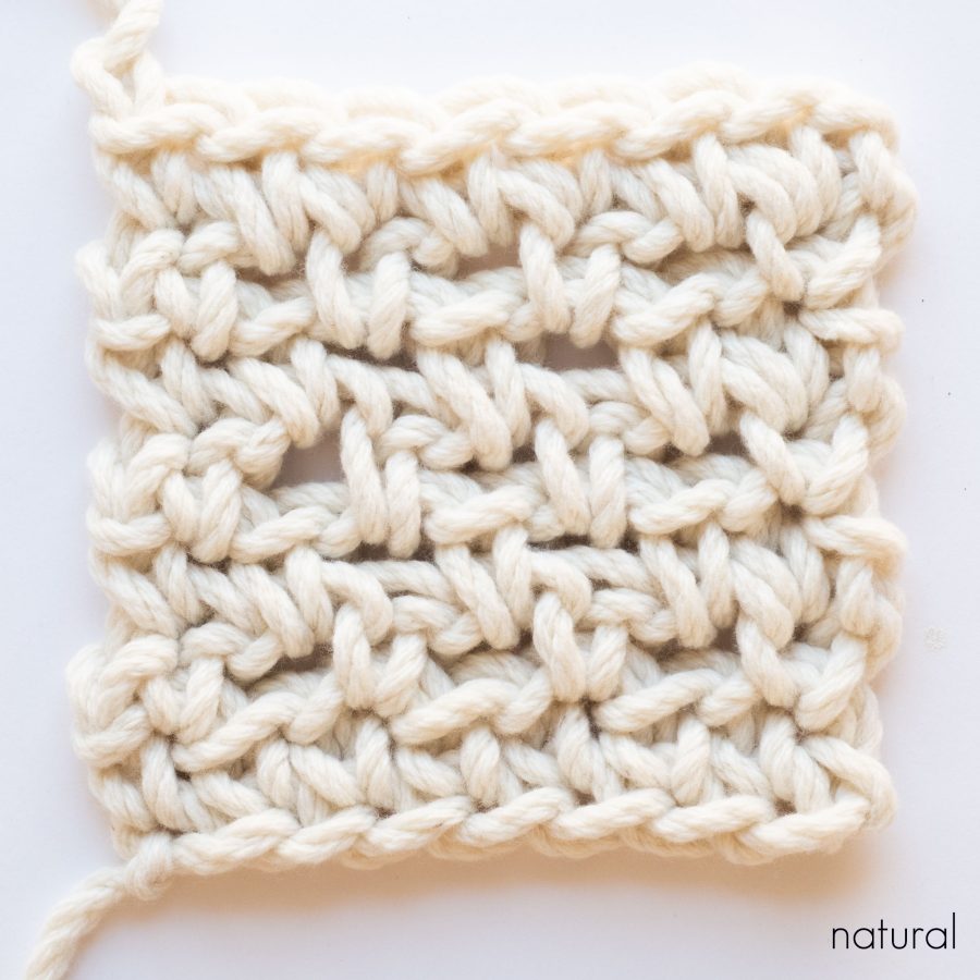 Diamond Blanket Colour Sample - web square - natural | Homelea Lass contemporary crochet
