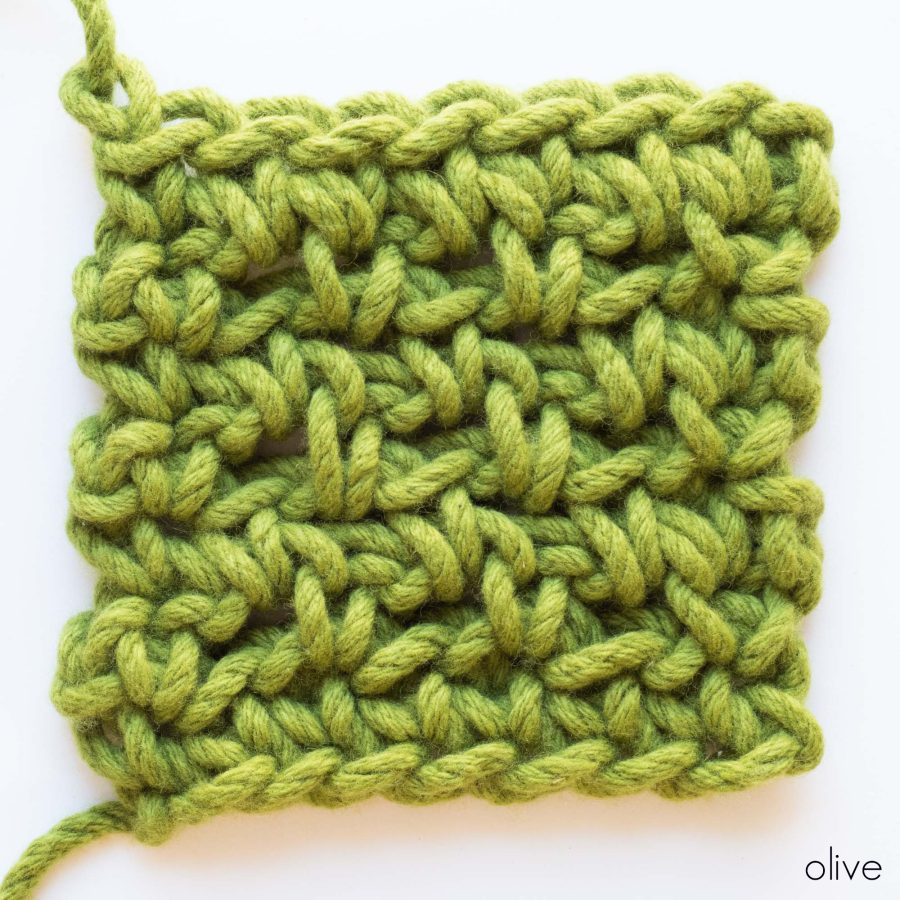 Diamond Blanket Colour Sample - web square - olive | Homelea Lass contemporary crochet