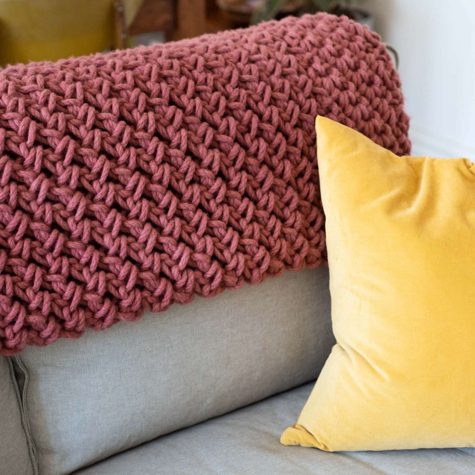 Diamond Blanket in rhubarb made sample — Homelea Lass Homelea Lass