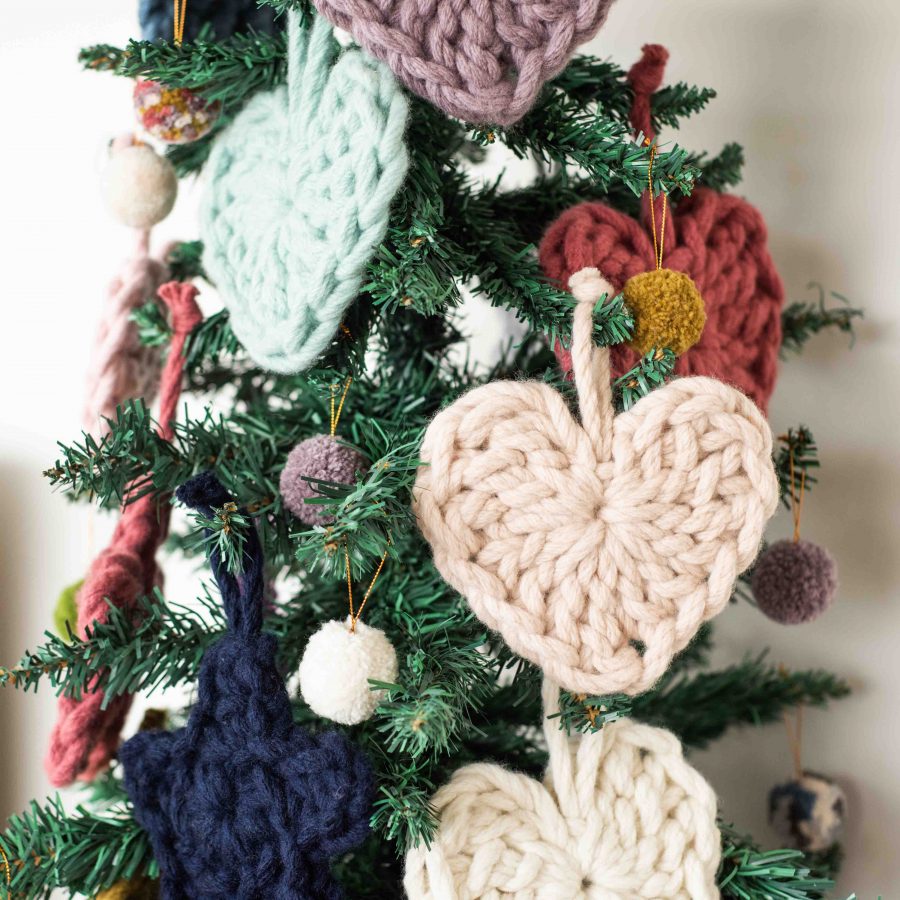 Chunky Hearts at Christmas | Homelea Lass Contemporary Crochet