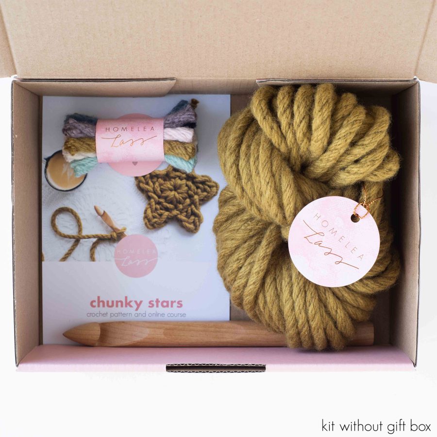 Chunky Star Crochet Kit - customisable craft kit - learn to crochet | Homelea Lass Contemporary Crochet