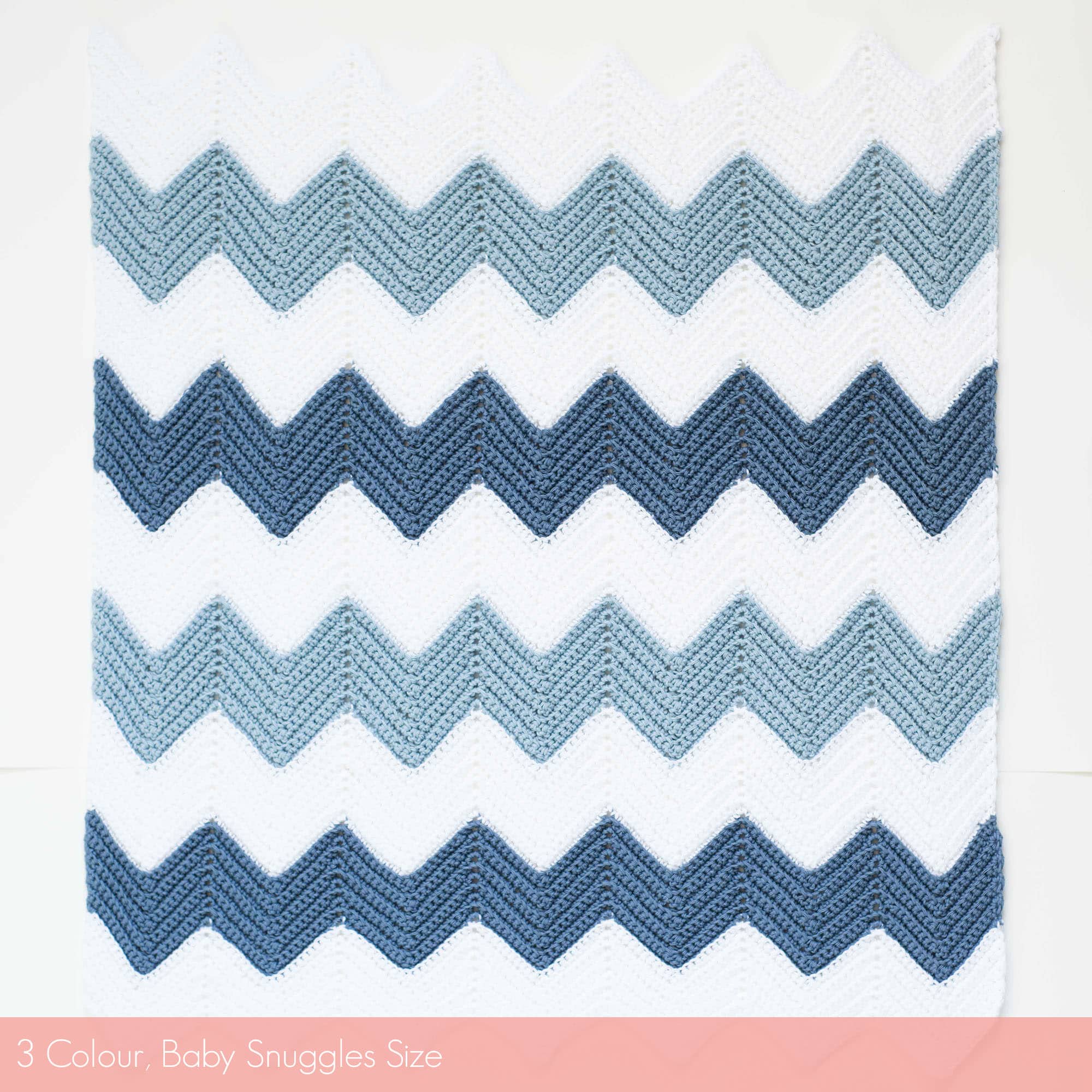 Calm Chevron Blanket 3 Colour | Homelea Lass contemporary crochet