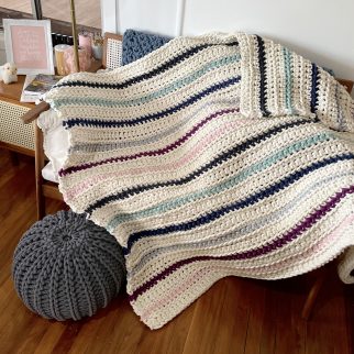 Striped Bliss Blanket | Homelea Lass contemporary crochet