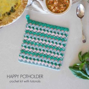 Happy Potholder Crochet Kit