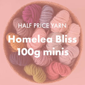 Homelea Bliss Super Chunky Merino Wool Yarn - 100g mini balls - half price!